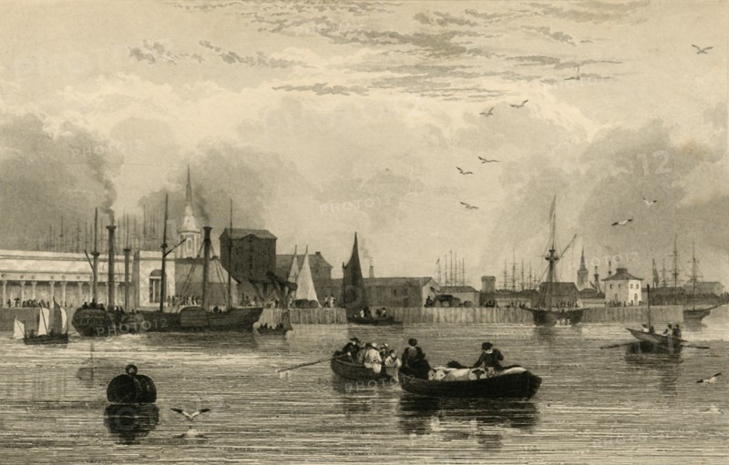 'Liverpool, from the Mersey, No. III...', c1830.  Creator: Robert Wallis.