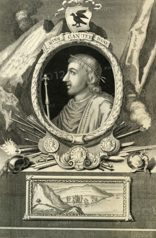 'King Canute the Dane', 1732.  Creator: George Vertue.