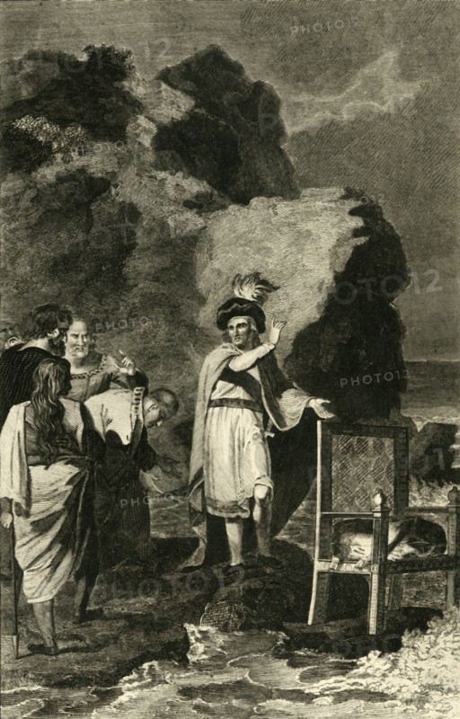 'Canute Reproving His Courtiers', 18th-19th century. Creator: Unknown.