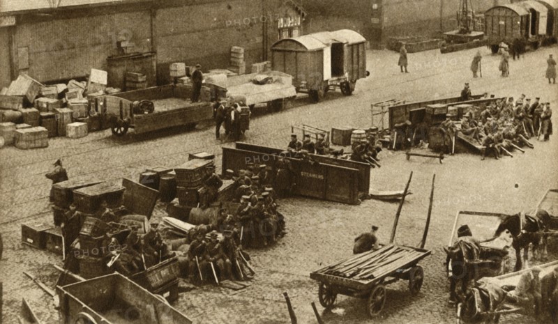 'Trouble in Belfast', 1907, (1933). Creator: AE Brown.