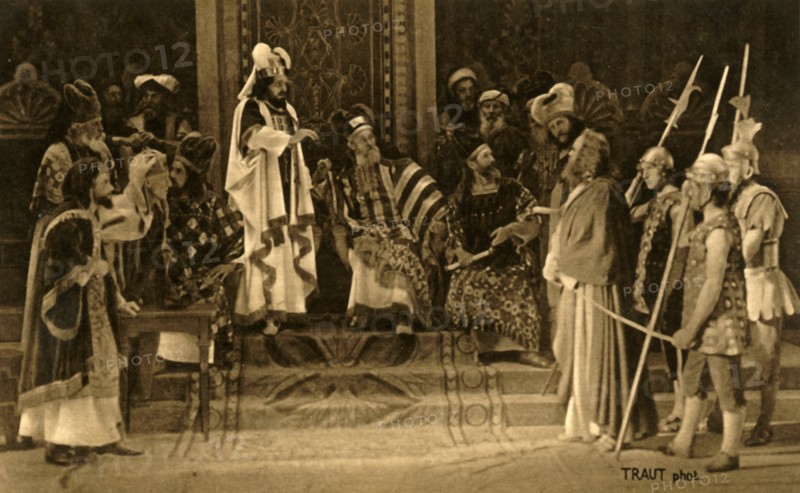 Jesus before the Sanhedrin, 1922. Creator: Henry Traut.