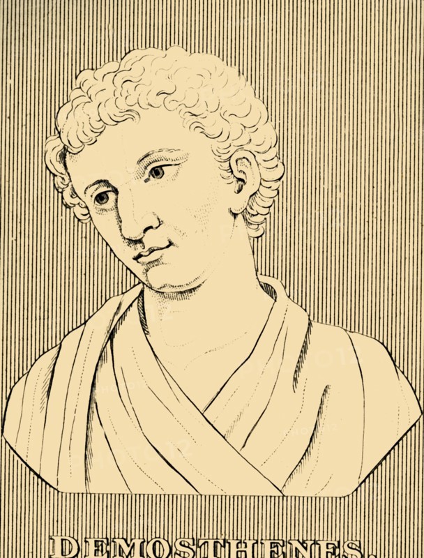 'Demosthenes', (384-322 BC), 1830. Creator: Unknown.