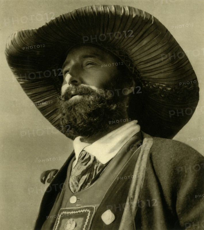 Man in traditional costume, Tyrol, Austria, c1935.  Creator: Unknown.