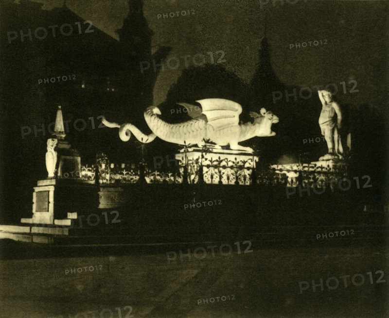 The Lindwurm Fountain, Klagenfurt, Austria, c1935.  Creator: Unknown.