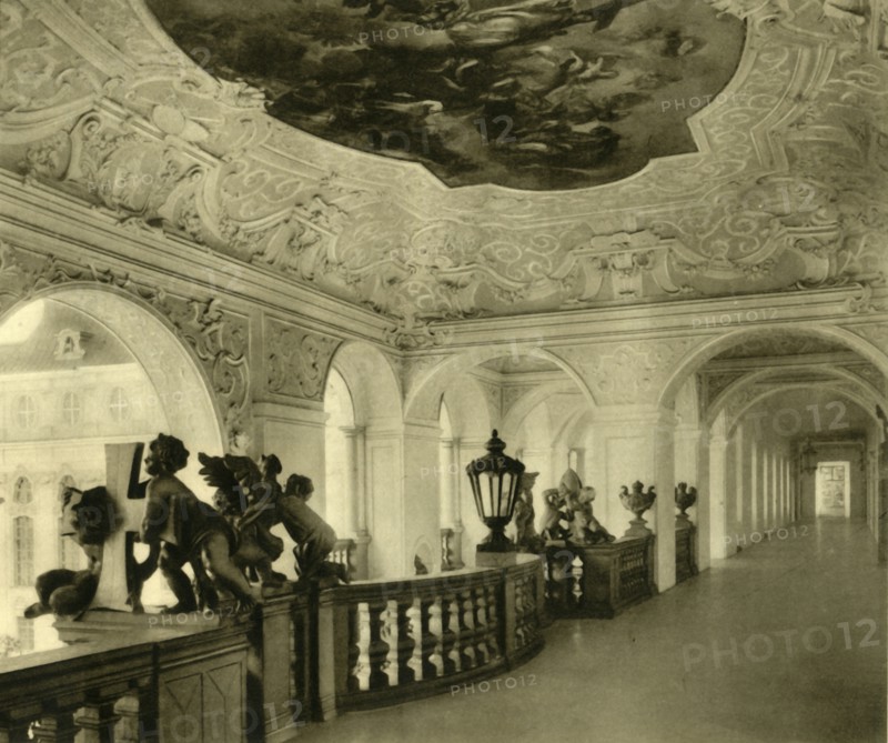 Imperial staircase, St Florian Monastery, Sankt Florian, Upper Austria, c1935.  Creator: Unknown.