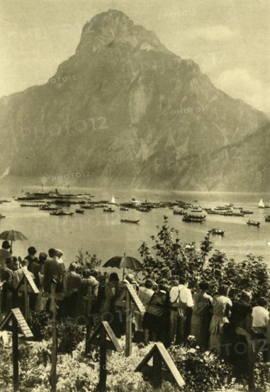 Traunstein and Traunsee, Upper Austria, c1935.  Creator: Unknown.