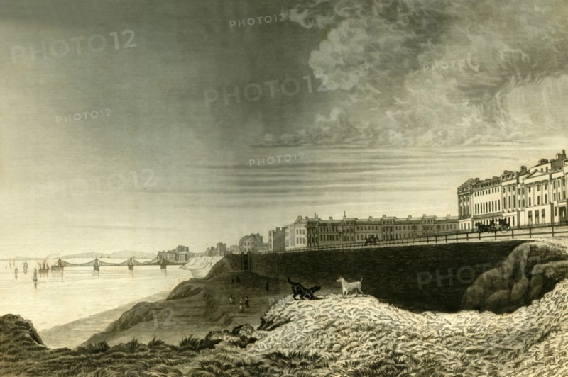 'East View of Brighton from Kemp Town', 1835. Creator: Dean Wolstenholme.