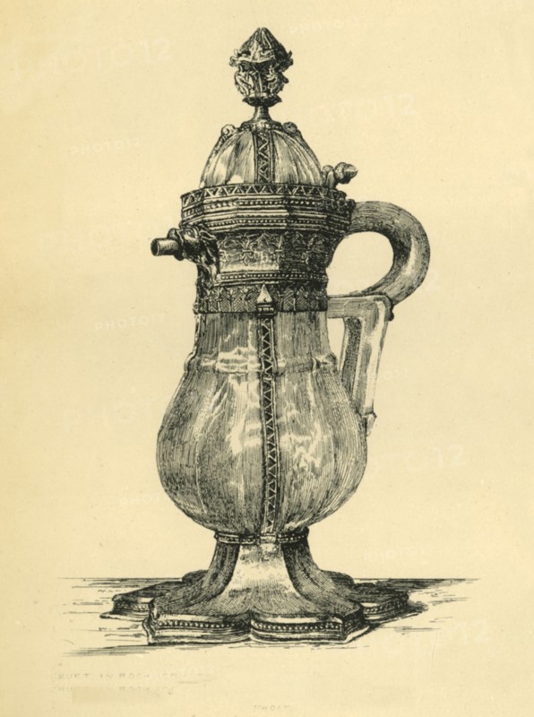 Crystal cruet, 14th century, (1881). Creator: W. M. McGill.