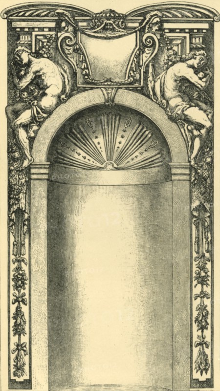 Design for the decoration of a niche, late 16th century, (1881). Creator: Unknown.