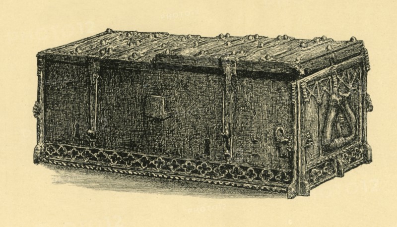 Iron casket, c1400, (1881).  Creator: J Brooke.