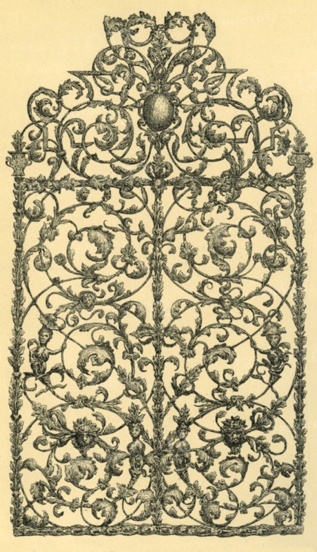 Window grille, 1700-1750, (1881). Creator: J Brooke.