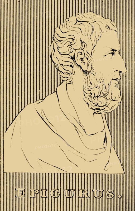 'Epicurus', (341-270 BC), 1830. Creator: Unknown.