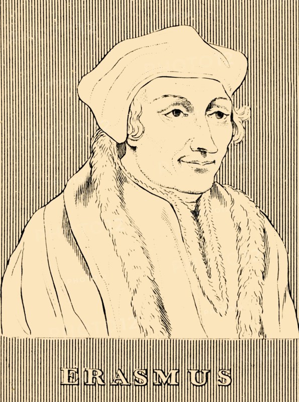 'Erasmus', (1466-1536), 1830. Creator: Unknown.