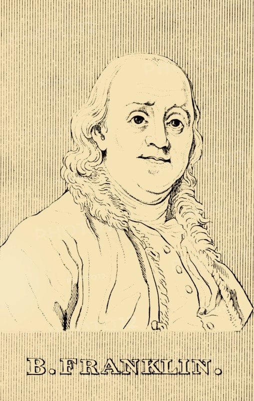 'B. Franklin', (1706-1790), 1830. Creator: Unknown.