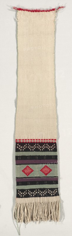 Hopi Brocade Style Dance Sash, c. 1880-1900. Creator: Unknown.
