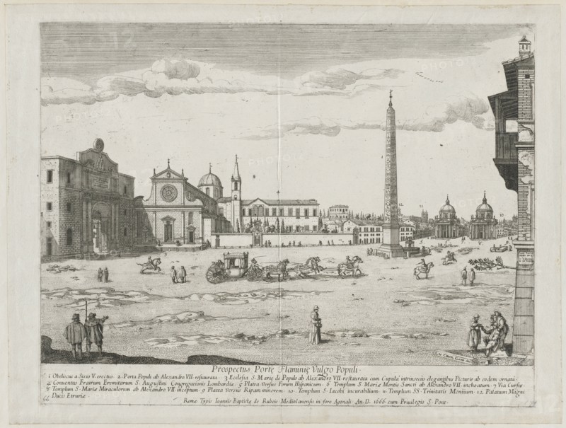 Prospectus Locurum Urbis Romae Insign[ium], 1666. Creator: Lievin Cruyl (Flemish, c. 1640-c. 1720).
