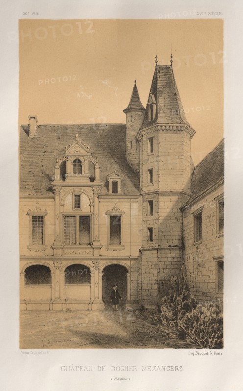 ...Pl. 36, Château De Rocher Mezangers (Mayenne), 1860. Creator: Victor Petit (French, 1817-1874).