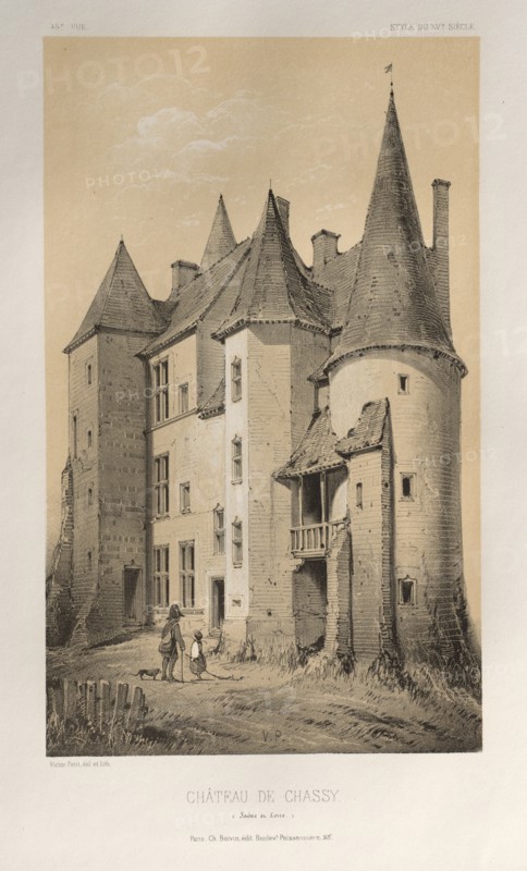 ...Pl. 45 Château De Chassy (Saône et Loire), 1860. Creator: Victor Petit (French, 1817-1874).