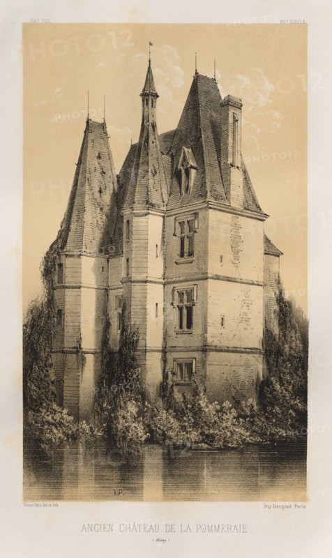...Pl. 94, Ancien Château de la Pommeraie (Aisne), 1860. Creator: Victor Petit (French, 1817-1874).