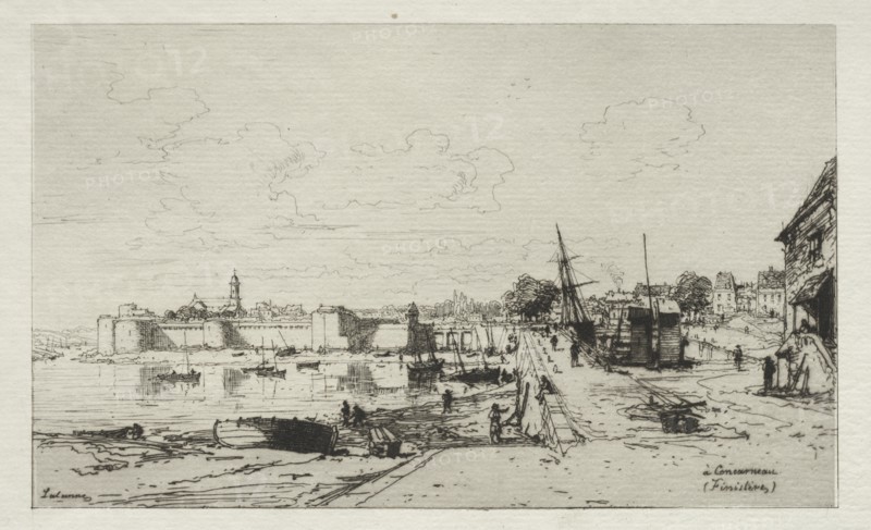 A Concarneau. Creator: Maxime Lalanne (French, 1827-1886).