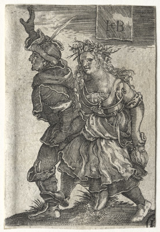A Dancing Couple of Peasants. Creator: Jacob Binck (German, 1500-1569).