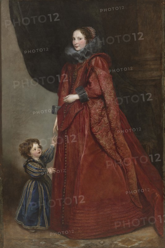 A Genoese Lady with Her Child, c. 1623-1625. Creator: Anthony van Dyck (Flemish, 1599-1641).
