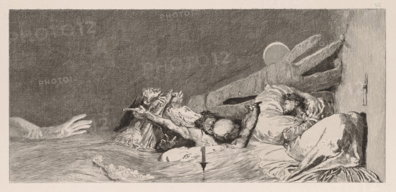 A Glove: Anxieties, 1880. Creator: Max Klinger (German, 1857-1920).
