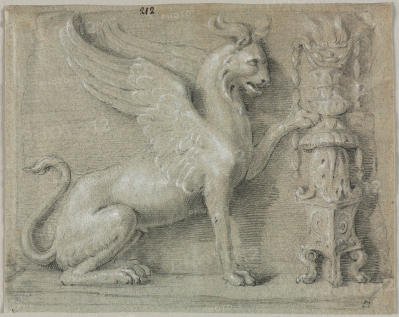 A Griffin Relief, 1700s. Creator: Anonymous.