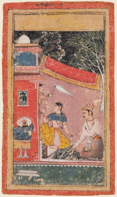 A page form a Ragamala series: Ramakali Ragini of Hindol Raga, c. 1610. Creator: Unknown.