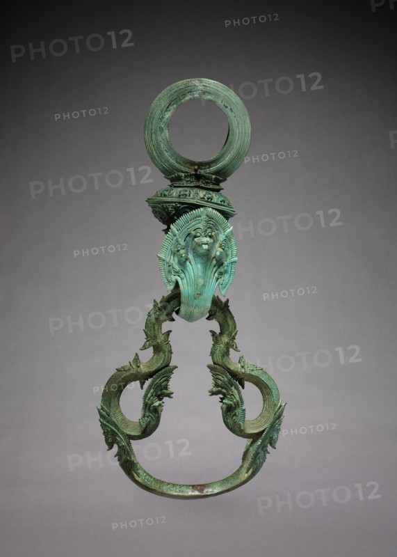 A Pair of Decorated Palanquin Hooks and Rings, 1100-1175. Creator: Unknown.