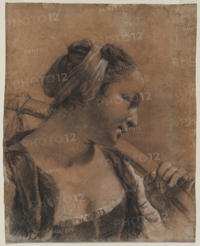 A Portrait of Rosa with a Shoulder Stick, c. 1735. Creator: Giovanni Battista Piazzetta (Italian, 1682-1754).