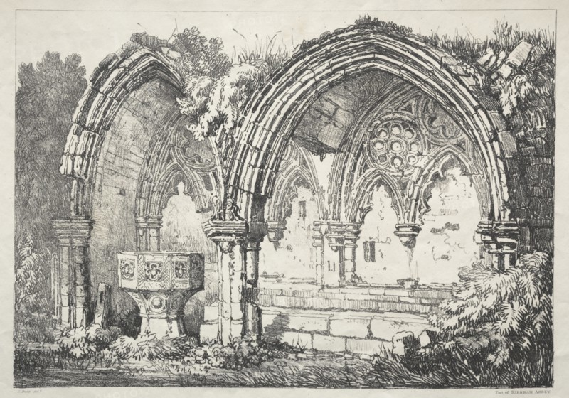A Series of Ancient Buildings and Rural Cottages in the North of England: Part of Kirkham Abbey, 182 Creator: Samuel Prout (British, 1783-1852).