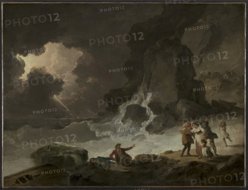 A Storm Behind the Isle of Wight, c.179(?). Creator: Julius Caesar Ibbetson (British, 1759-1817).