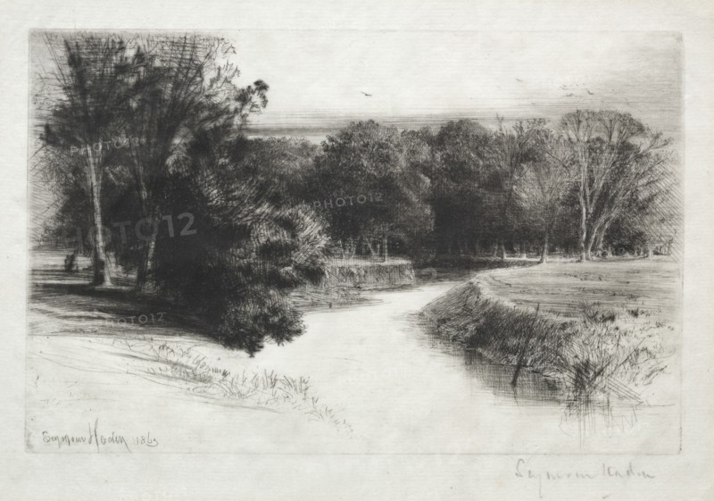 A Sunset in Ireland, 1863. Creator: Francis Seymour Haden (British, 1818-1910).