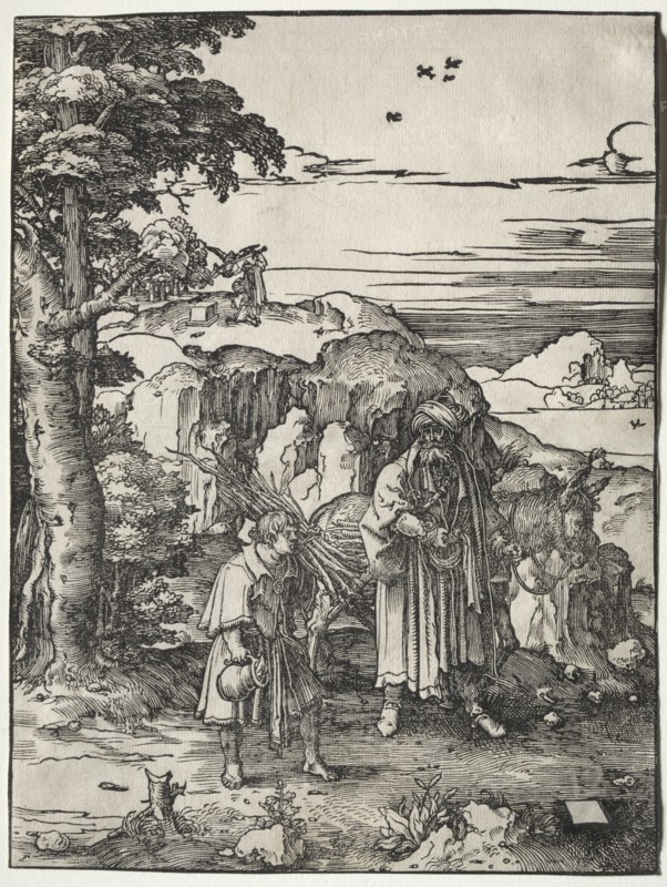 Abraham Going to Sacrifice Isaac, 1517-1519. Creator: Lucas van Leyden (Dutch, 1494-1533).