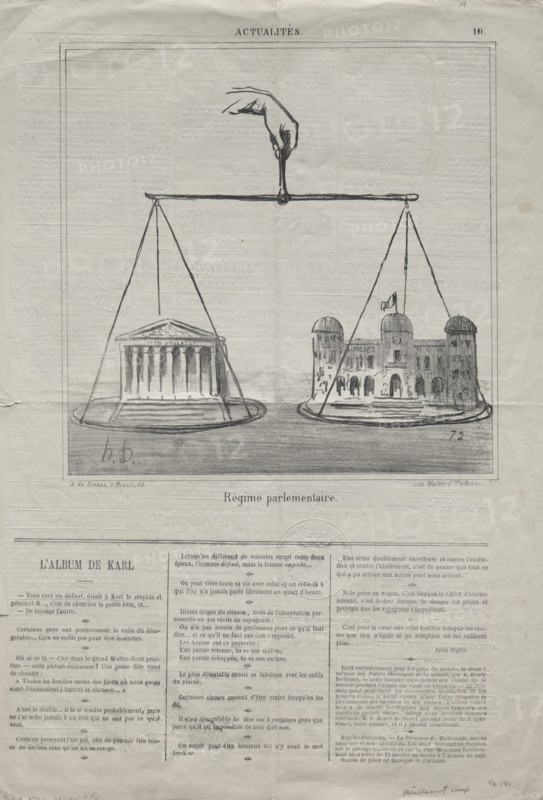 Actualities (No. 10): Parliamentary Regime , 1870. Creator: Honoré Daumier (French, 1808-1879).