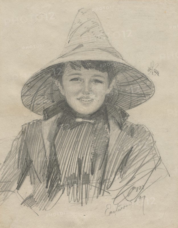 Ada Lymon (Woman in a Large Hat), 1887. Creator: Anders Zorn (Swedish, 1860-1920).