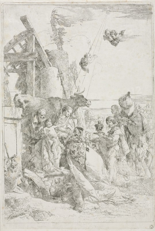 Adoration of the Magi, ca. 1740. Creator: Giovanni Battista Tiepolo (Italian, 1696-1770).