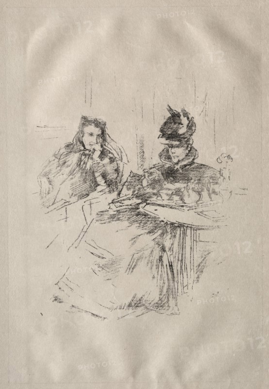 Afternoon Tea, Mrs. Phillips and Mrs. Charles Whibley. Creator: James McNeill Whistler (American, 1834-1903).