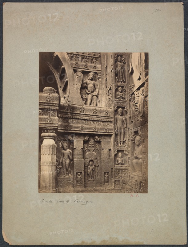 Ajinta Cave No. 19, 1850s-1870s. Creator: Francis Frith & Co. (British).