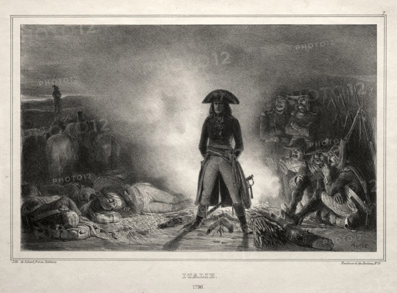 Album for 1836: Italy, 1796, Napoleon Bonaparte, 1836. Creator: Auguste Raffet (French, 1804-1860).