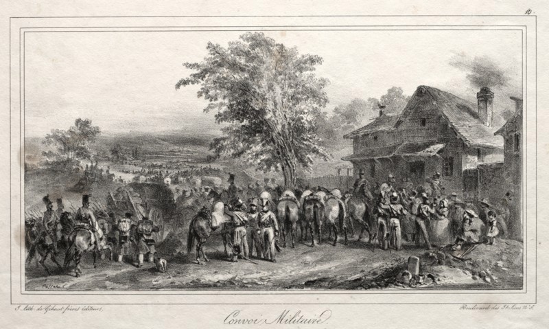 Album pour 1831: Convoi militaire, 1831. Creator: Auguste Raffet (French, 1804-1860).