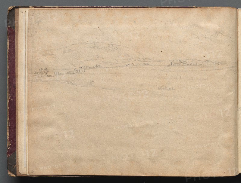 Album with Views of Rome and Surroundings, Landscape Studies, page 03b: Roman Panoramic?. Creator: Franz Johann Heinrich Nadorp (German, 1794-1876).