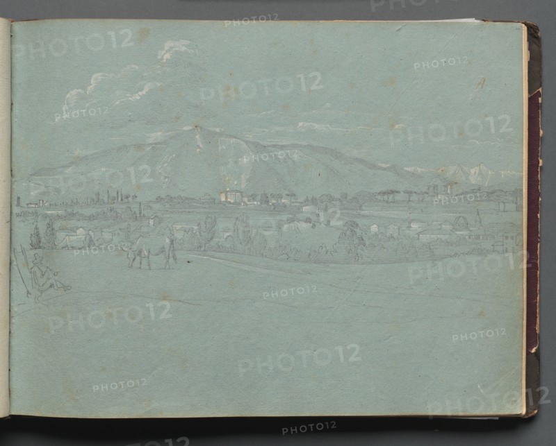 Album with Views of Rome and Surroundings, Landscape Studies, page 10a: Roman Landscape. Creator: Franz Johann Heinrich Nadorp (German, 1794-1876).