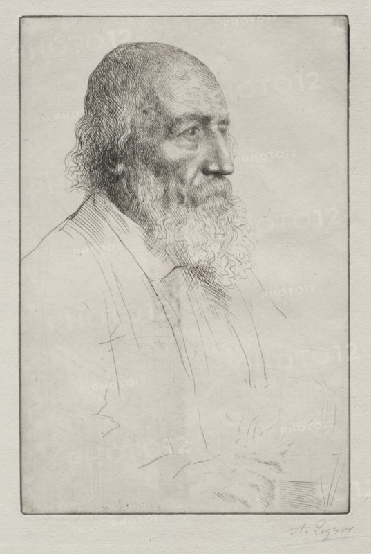 Alfred Lord Tennyson. Creator: Alphonse Legros (French, 1837-1911).