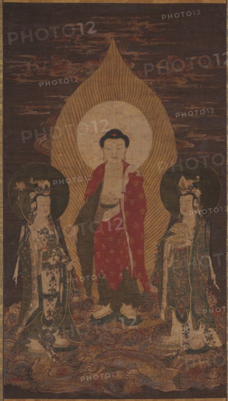 Amitabha Triad, possibly 1400s. Creator: Unknown.