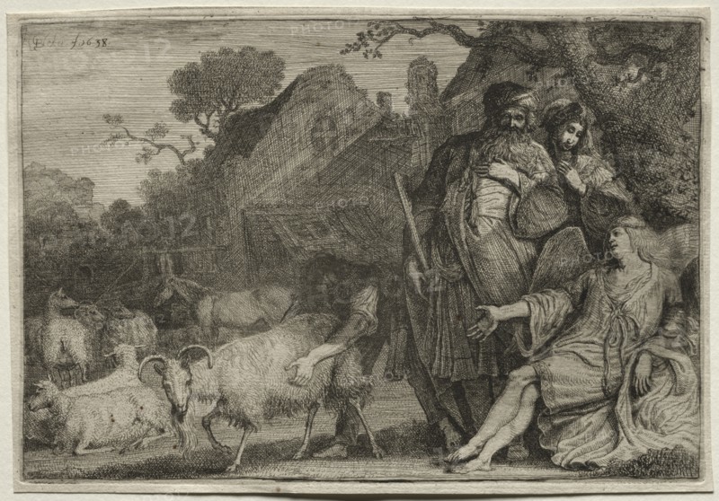 An Angel Foretells the Birth of Abraham's Son, 1638. Creator: Gerrit Claesz. Bleker (Dutch, 1656).