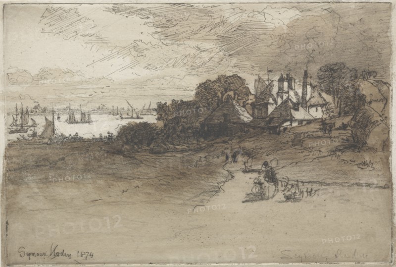 An Essex Farm, 1874. Creator: Francis Seymour Haden (British, 1818-1910).