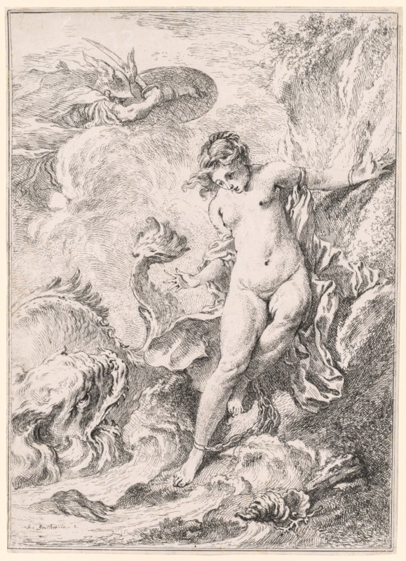 Andromeda (Andromède), 1734. Creator: François Boucher (French, 1703-1770).