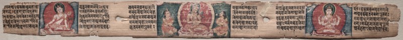 Folio 348 from a Gandavyuha-sutra (Scripture of the Supreme Array)..., 1000-1100s. Creator: Unknown.